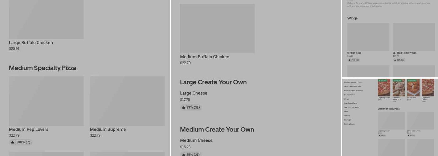 Pizza Hut Menu