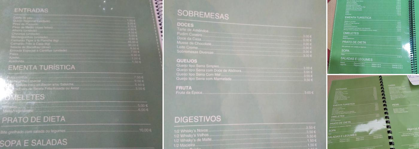 Cantiflas Menu
