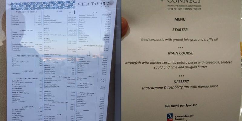 Villa Tamariz Utopia (Utopia Tamariz) Menu