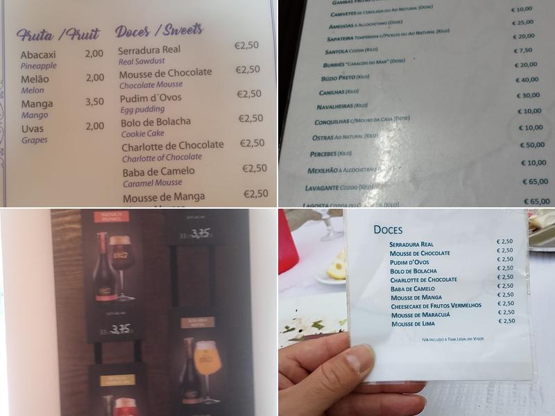 Alcochetano Menu