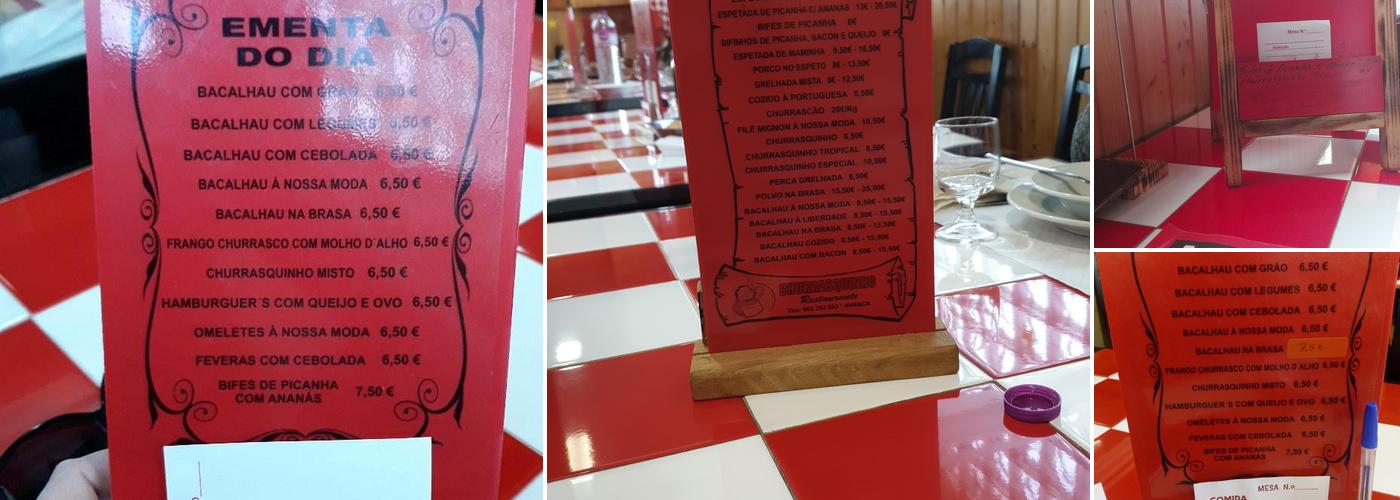 O Churrasquinho Menu