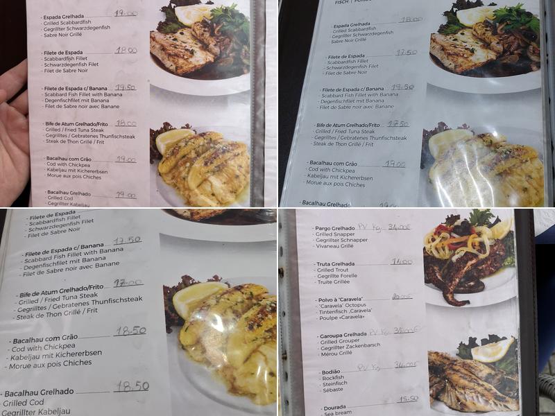 Restaurant Caravela (Restaurante Caravela) Menu