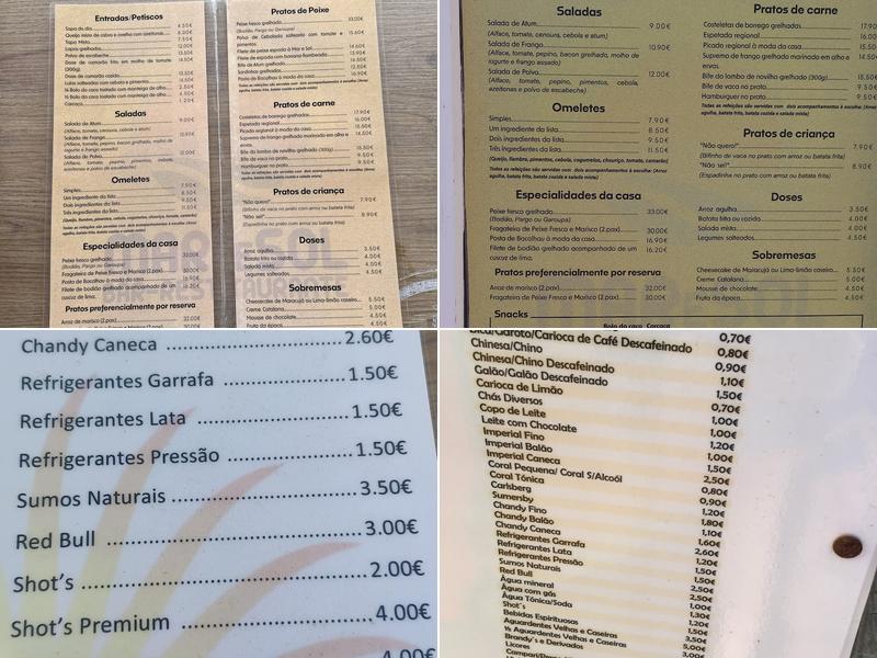 Restaurante Mar e Sol Menu