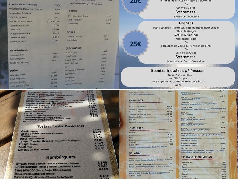 Rampa Beach Club Menu