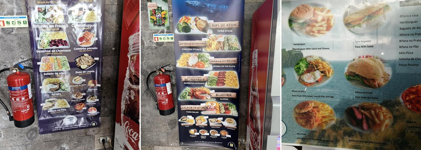Bar dos Poços Menu
