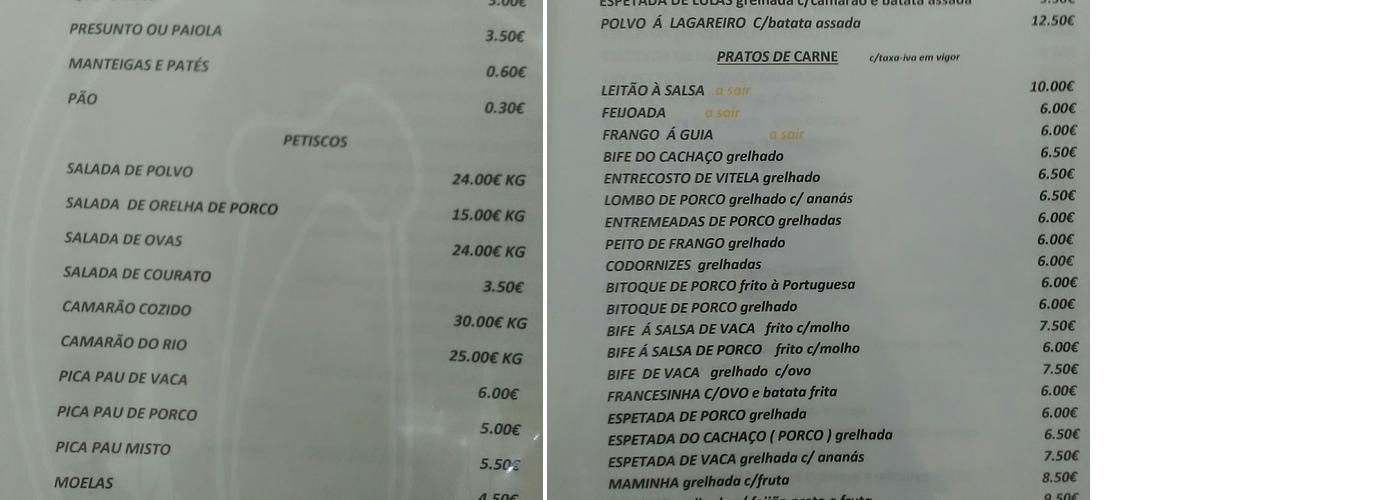 Cervejaria Salsa (Restaurante Cervejaria Salsa) Menu