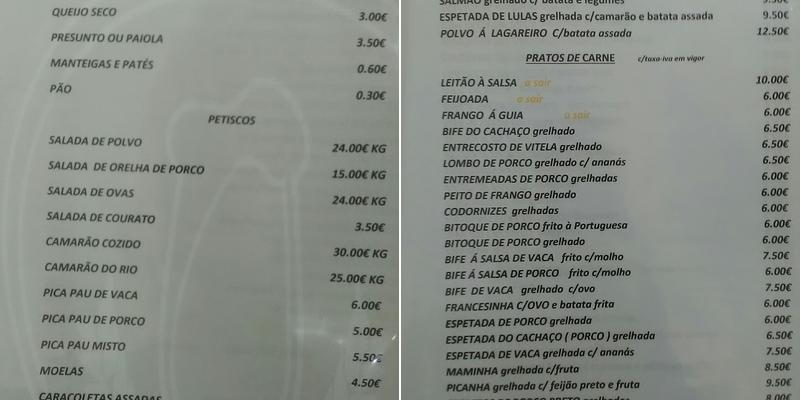 Cervejaria Salsa (Restaurante Cervejaria Salsa) Menu