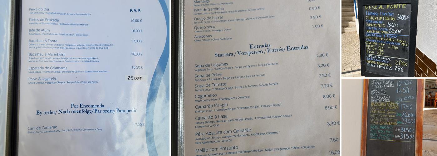 A Fonte Menu