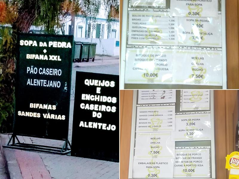 Café Snack-Bar Traquinas Menu