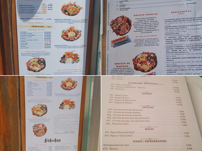 Marisqueira Furnas Menu