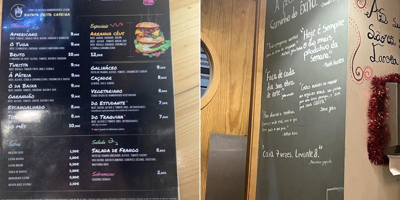 Hamburgueria da Baixa Menu