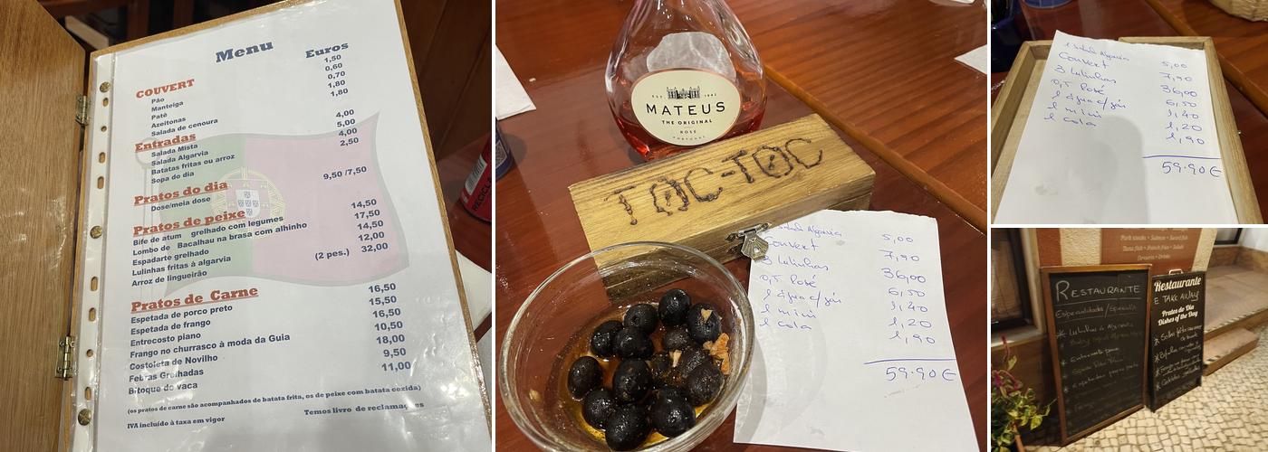 Restaurante TOC TOC Menu