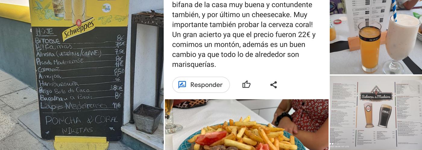 Sabores Da Madeira - Snacks Menu