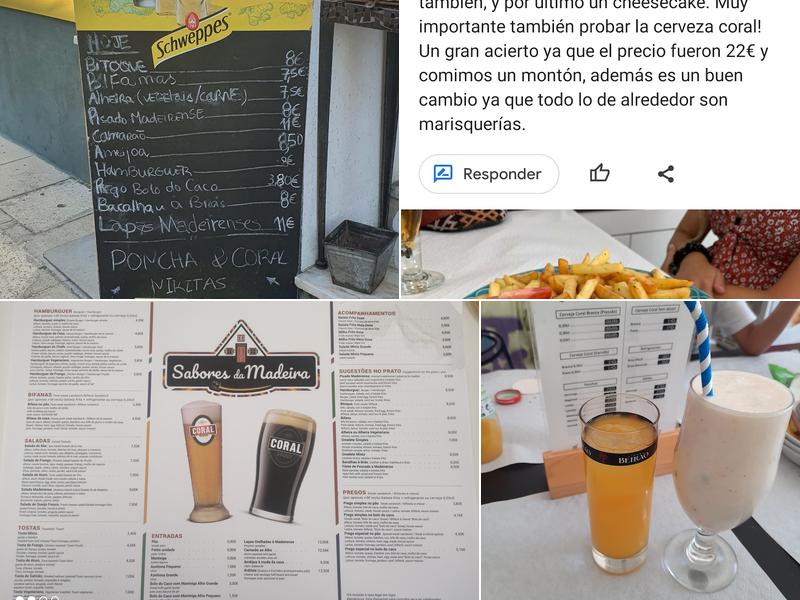 Sabores Da Madeira - Snacks Menu