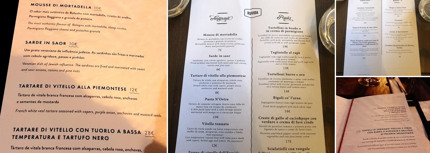 Ruvida Menu