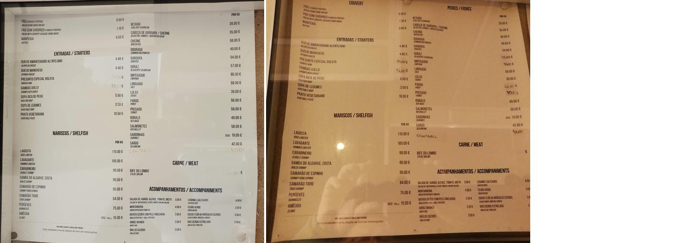 O Mercado do Peixe (Mercado do Peixe) Menu