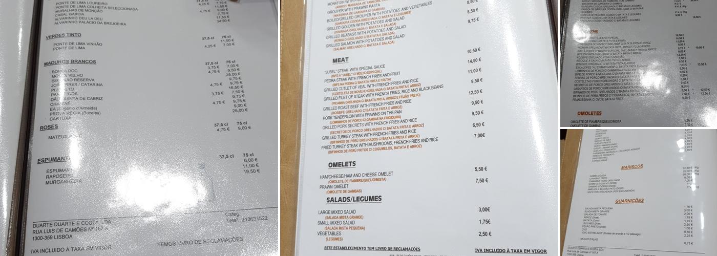 Jubel Menu