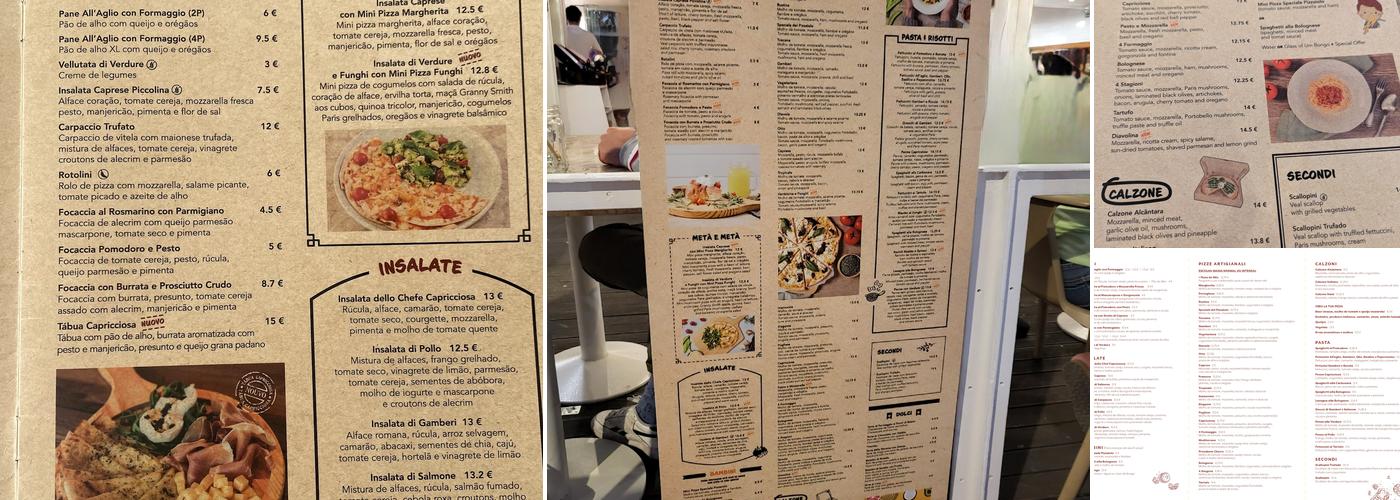 Capricciosa (Capricciosa Doca de Santo Amaro) Menu