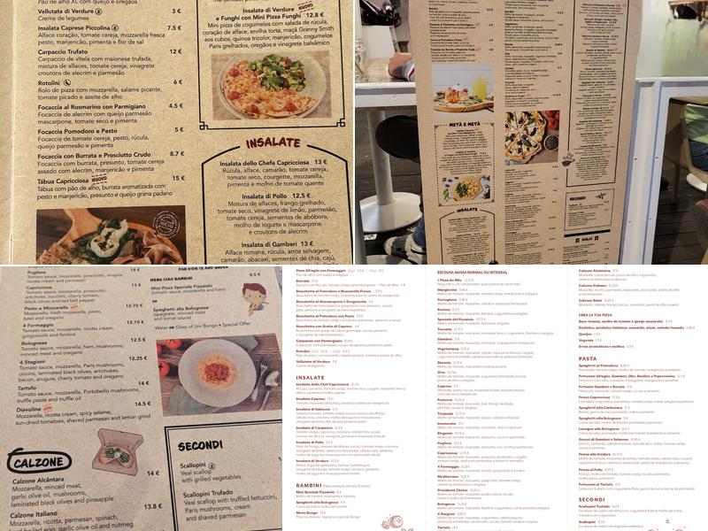 Capricciosa (Capricciosa Doca de Santo Amaro) Menu