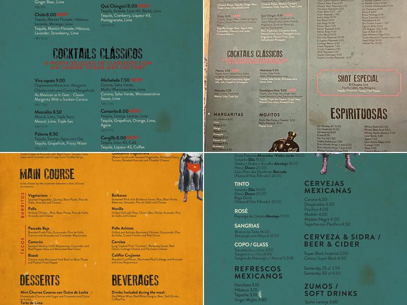 Mex Factory Menu