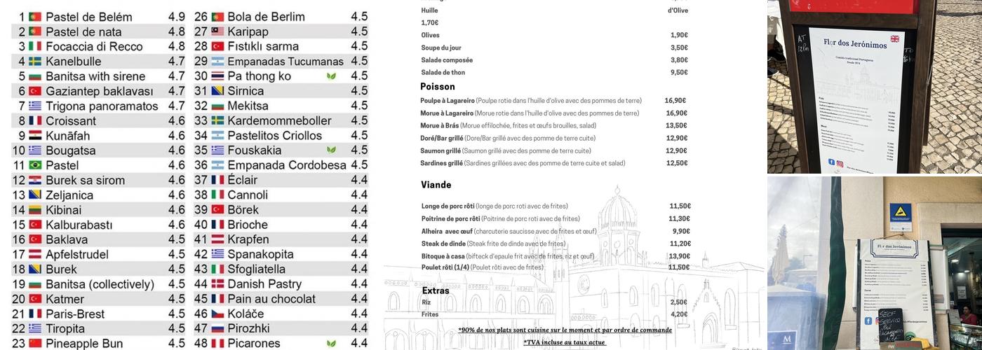 Flor dos Jerónimos Menu