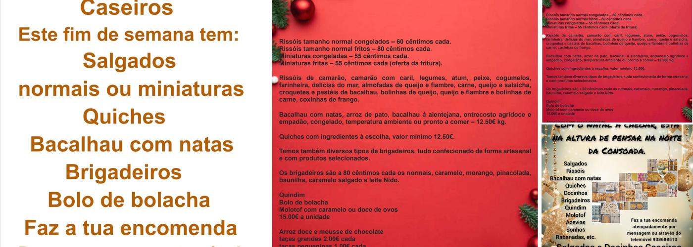 Salgados e Docinhos Caseiros Menu