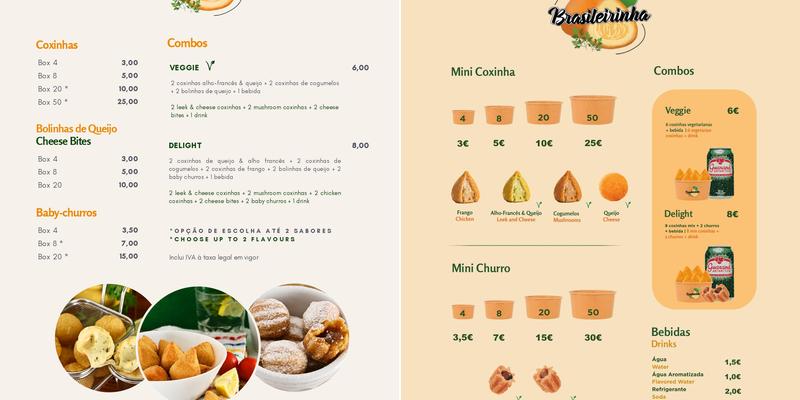 Brasileirinha Menu