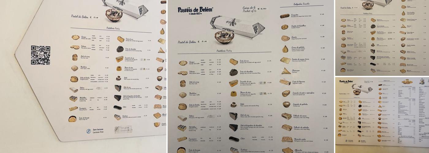 Pastéis de Belém Menu