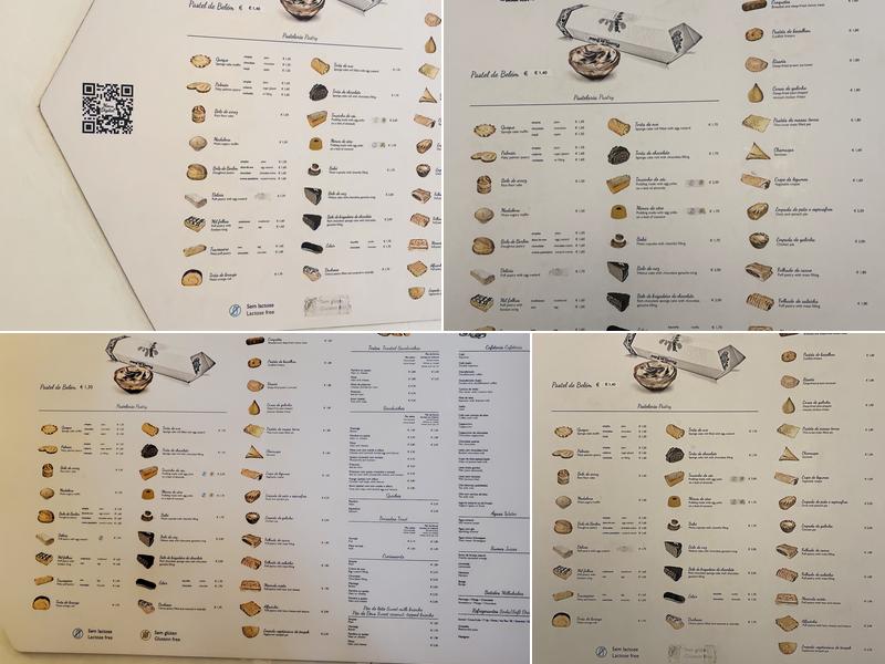 Pastéis de Belém Menu