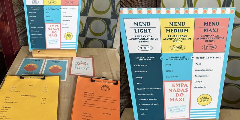 Empanadas do Maxi - Restelo Menu