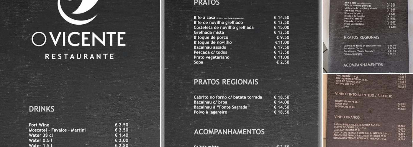 O Vicente Menu