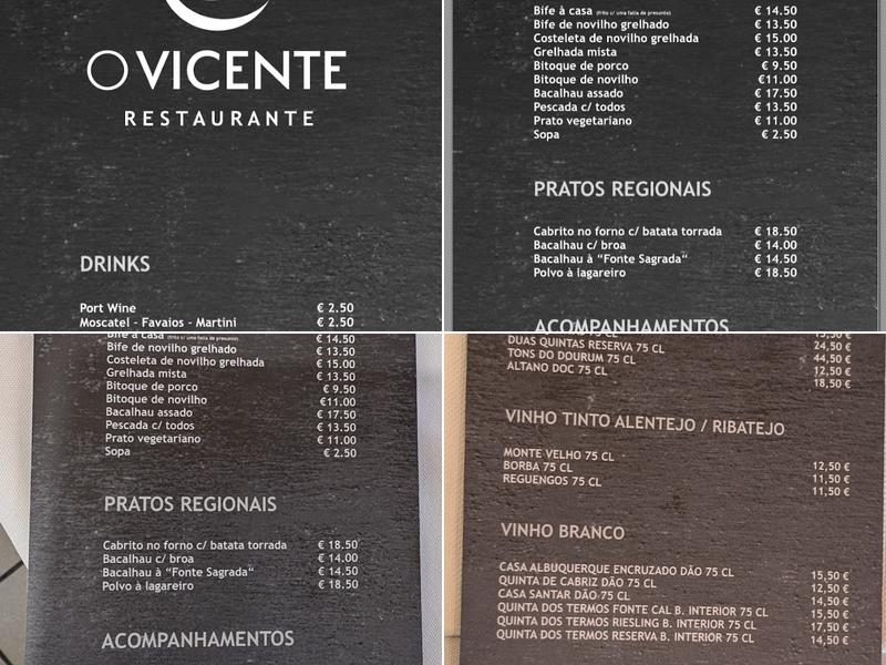 O Vicente Menu
