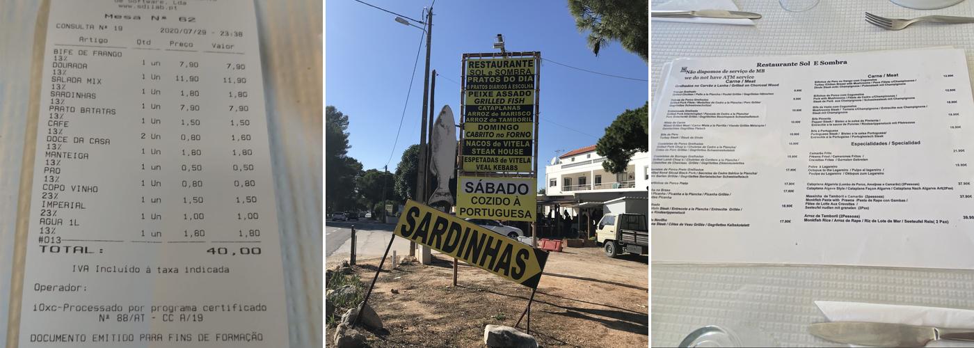 Sol e Sombra Menu
