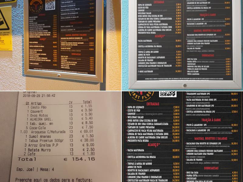 Taberna do Lopes First Floor Menu