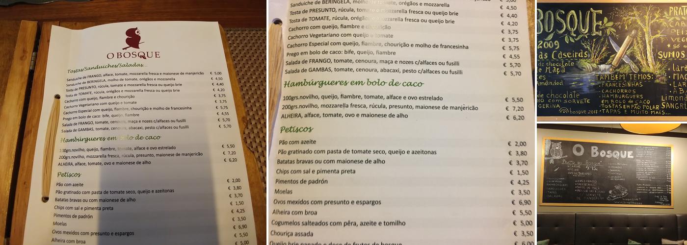 O Bosque - Prato do dia Menu