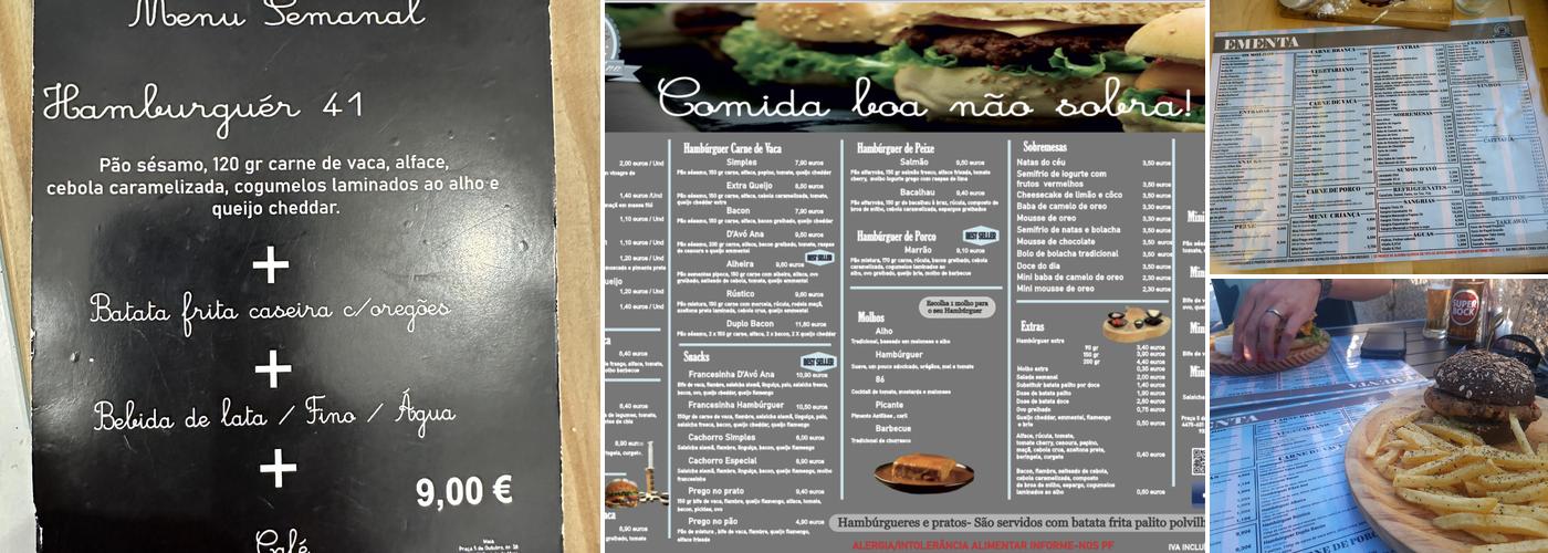 Hamburgueria D'Avó Ana Menu