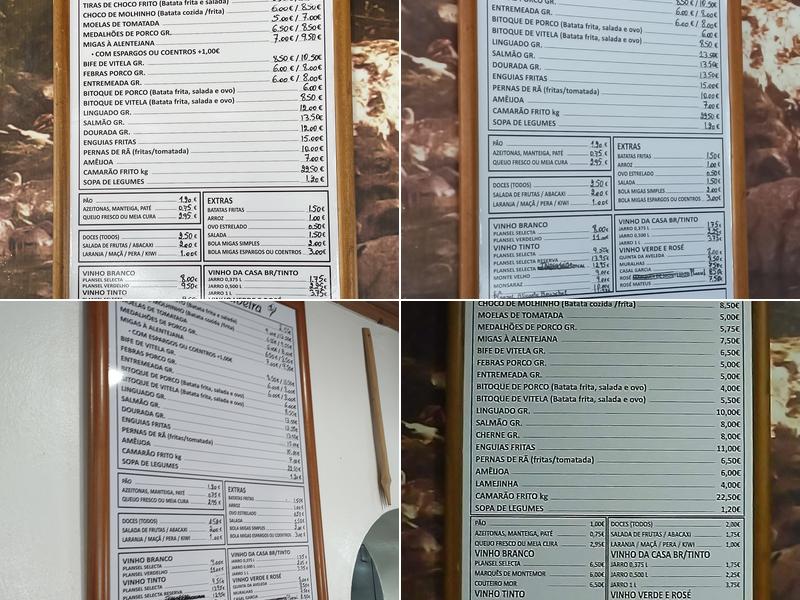 A Ribeira (Ementa Cantada) Menu