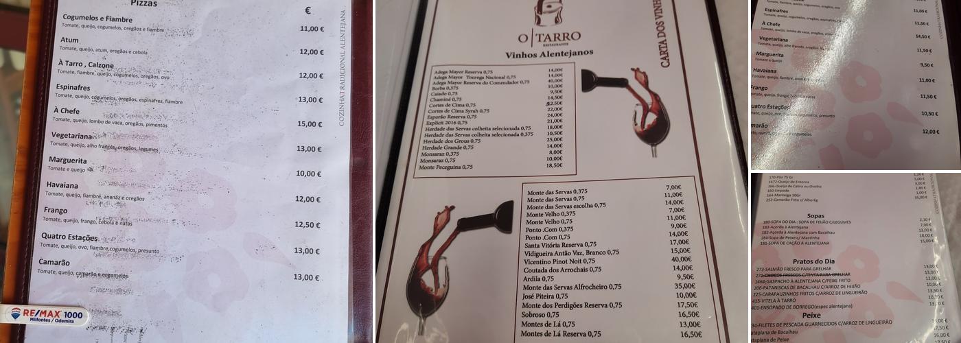 O Tarro Menu