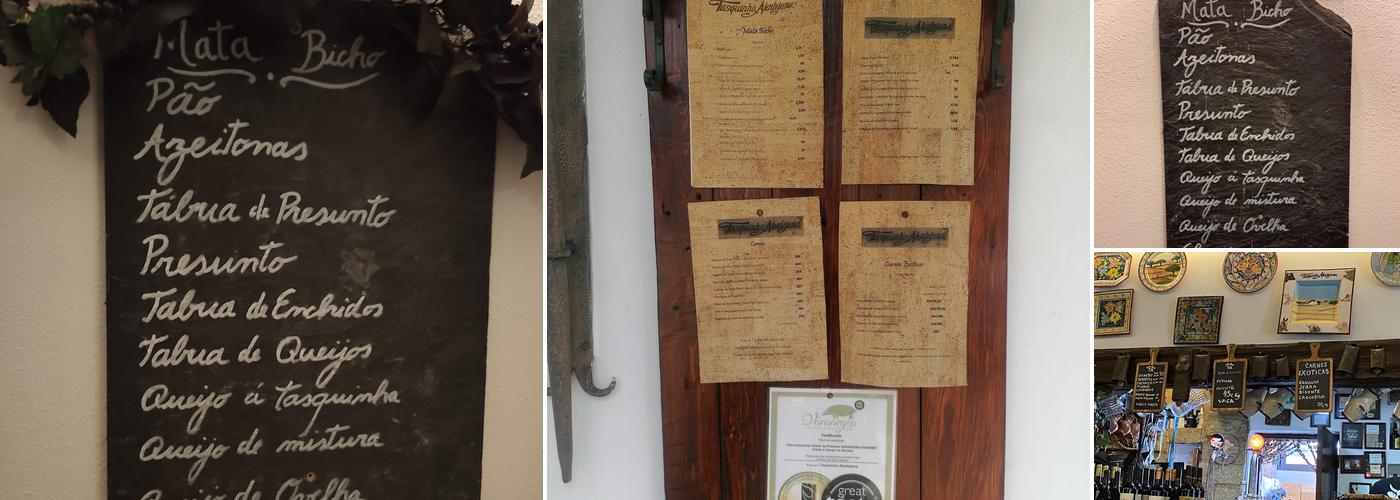 Tasquinha Alentejana Menu