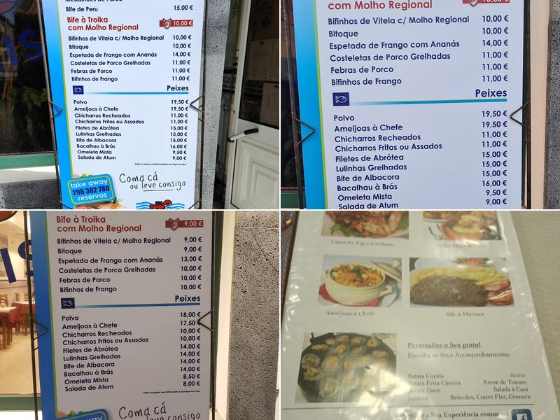 Casa Marisca Menu