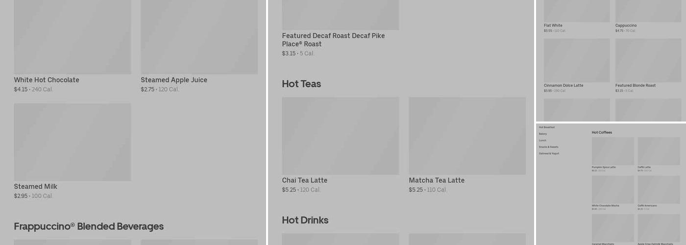 Starbucks Menu