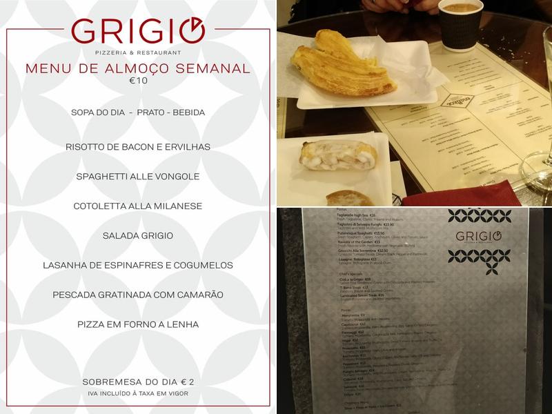 Pizza Club Grigio Menu