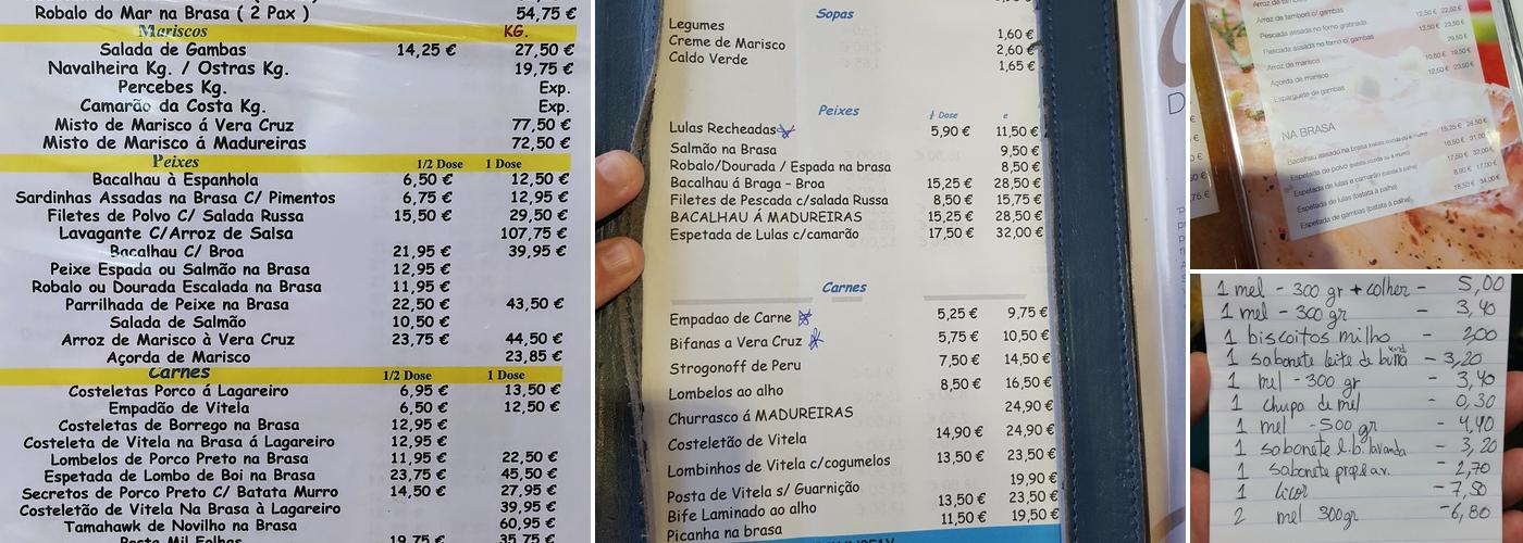 Madureira's Vera Cruz Menu