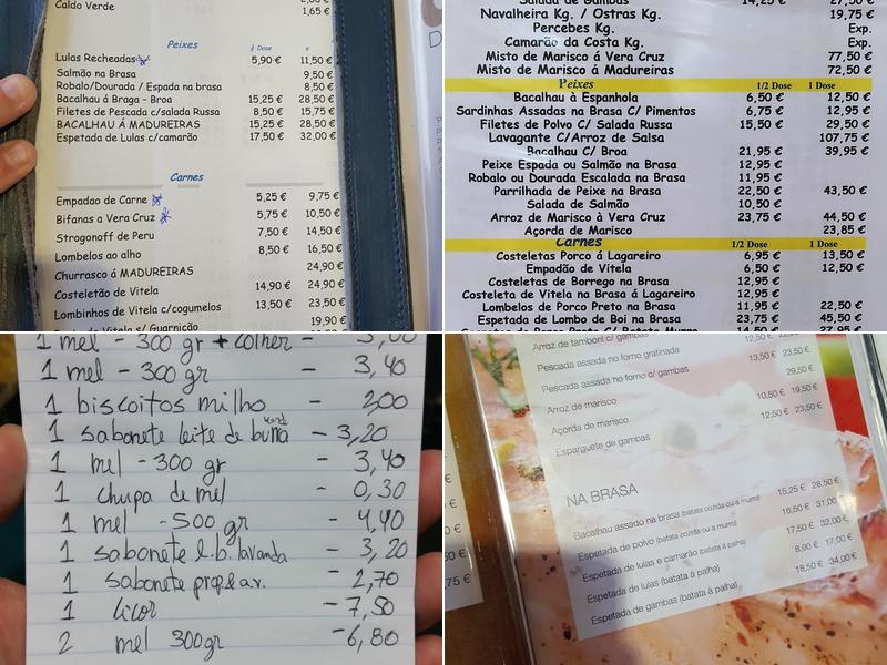 Madureira's Vera Cruz Menu