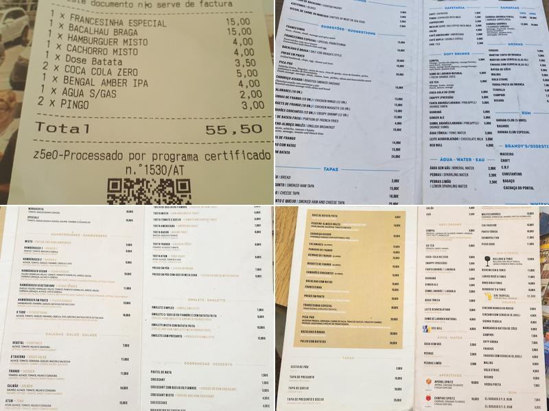 A Taverna Menu