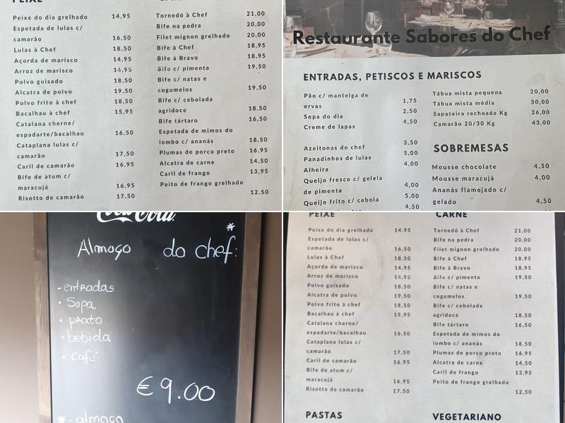 Sabores do Chef Menu