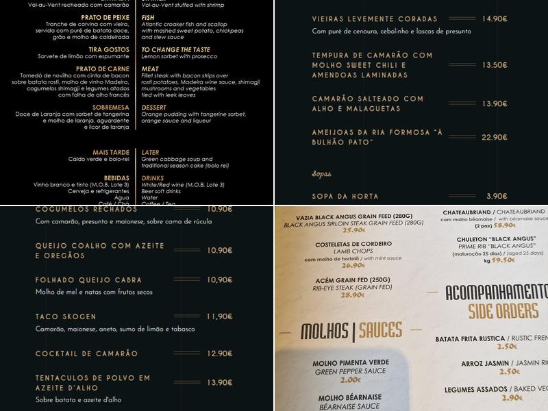 Restaurante Don Alfonso Menu