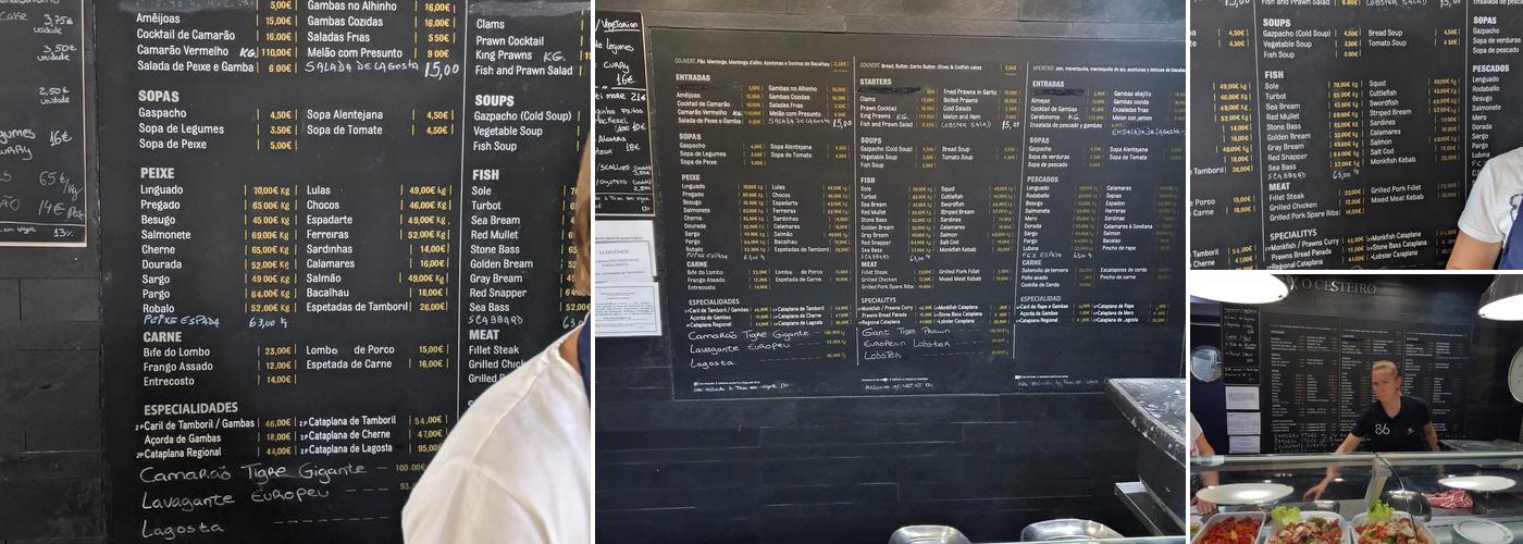 O Cesteiro Menu