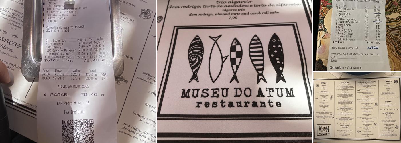 Museu do Atum Menu