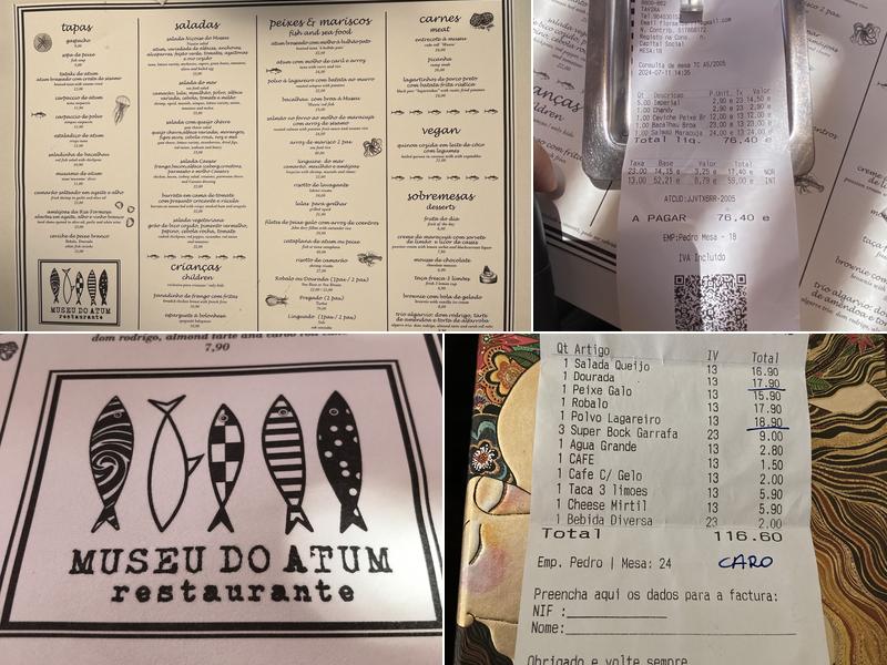 Museu do Atum Menu